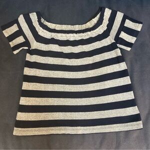 Madewell striped off the shoulder top